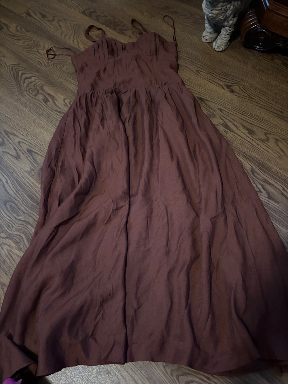 NWT B. Right Women’s Brown Sleeveless Maxi Dress with Adjustable Straps